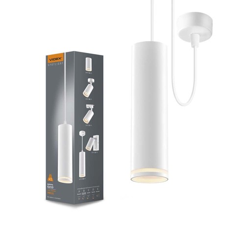 GU10 Pendelspot - Weiß, Ø6cm, Aluminium, ohne Leuchtmittel