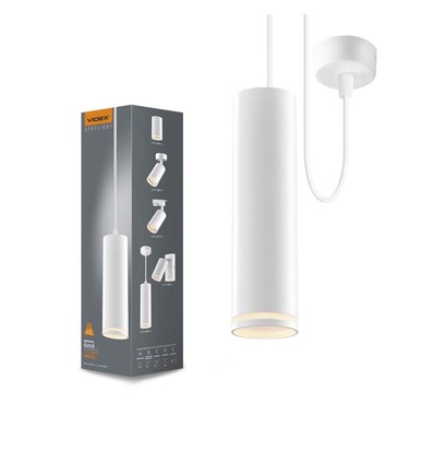 GU10 Pendelspot - Weiß, Ø6cm, Aluminium, ohne Leuchtmittel
