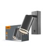 GU10 Wandspot mit Schalter - Schwarz, Aluminium, IP20 Innenbereich, ohne Leuchtmittel