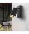 GU10 Wandspot mit Schalter - Schwarz, Aluminium, IP20 Innenbereich, ohne Leuchtmittel