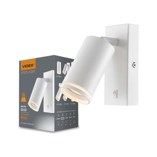 GU10 Wandspot - Weiß, Aluminium, IP20 Innenbereich, ohne Leuchtmittel