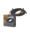 GU10 Einbauspot, quadratisch - Schwarz, Aluminium, IP20, Ausschnitt: Ø7,5 cm, Maße: 92 x 92 mm, ohne Leuchtmittel