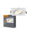 GU10 Einbauspot - Weiß, quadratisch, 9,2 x 9,2 cm, IP20 Innenbereich, ohne Leuchtmittel