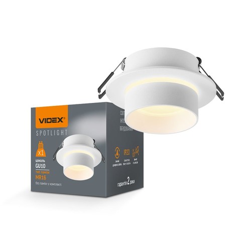 GU10 Einbaustrahler - Rund, weiß, Aluminium/Keramik, Ausschnitt: Ø7,6 cm, Maße: Ø9,2 cm, max. 30W