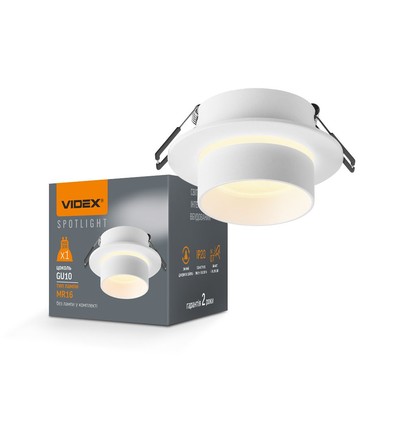 GU10 Einbaustrahler - Rund, weiß, Aluminium/Keramik, Ausschnitt: Ø7,6 cm, Maße: Ø9,2 cm, max. 30W