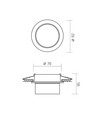 GU10 Einbaustrahler - Rund, weiß, Aluminium/Keramik, Ausschnitt: Ø7,6 cm, Maße: Ø9,2 cm, max. 30W