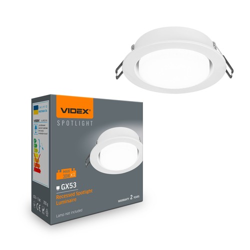 GX53 Einbaustrahler - Weiß, Aluminium, Ø10,8cm, IP20, ohne Leuchtmittel