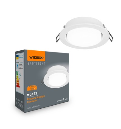GX53 Einbaustrahler - Weiß, Aluminium, Ø10,8cm, IP20, ohne Leuchtmittel