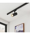 10W 1-Phasen Schienenspot - 36 Grad, 4000K, Schwarz, IP20, RA80