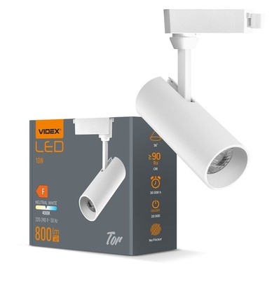 10W weißer Schienenspot - 800lm, 36 Grad, 4000K, IP20 Innenbereich