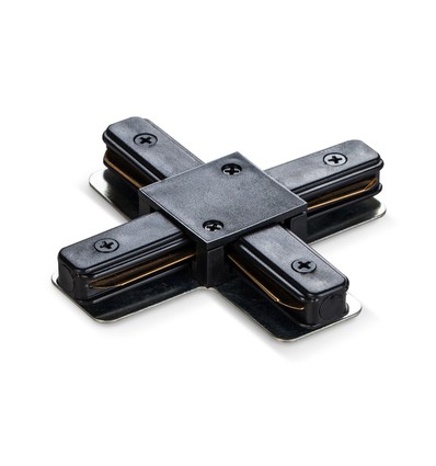 1-Phasen X-Verbinder für Schienensystem - Schwarz, 1F2W