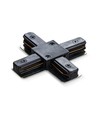 1-Phasen X-Verbinder für Schienensystem - Schwarz, 1F2W