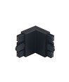 L-Form magnetischer Schienenverbinder, schwarz - 30x30x24 mm, IP22 Innenbereich, 3 Jahre Garantie