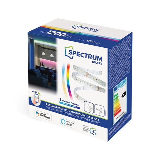 5m 17W/m RGB+CCT LED-Streifen Set - 230V, 60 LED/m, Smart Home, ohne Fernbedienung