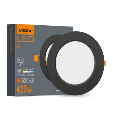 6W Ø11,8cm LED Einbaupanel - 620lm, 4000K, weißer Rand, flicker free