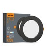 6W Ø11,8cm LED Einbaupanel - 620lm, 4000K, weißer Rand, flicker free