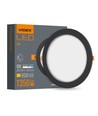 12W schwarzes LED Einbaupanel - 1350lm, 4000K, Ausschnitt: Ø2,7 cm, 120 Grad beam angle