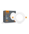 4W Ø10cm LED Einbaupanel - 4000K, integrierter Driver, weißer Rand