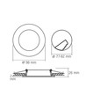 4W Ø10cm LED Einbaupanel - 4000K, integrierter Driver, weißer Rand