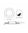 6W LED Einbaupanel - 4000K, 120°, Loch: Ø9,5-10 cm, Maße: 11,8 x 11,8 cm