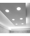 18W rahmenloses LED Einbaupanel - 2100lm, 4000K, 22,2 x 22,2 cm, integrierter Driver, weißer Rand