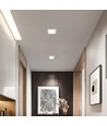 12W Quadratisches LED Einbaupanel - 4000K, Loch: 14,5 x 14,5 cm, Maße: 17,5 x 17,5 cm, weißer Rand