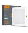 18W Quadratisches rahmenloses LED Panel - 122lm/W, 4000K, 224x224mm, weißer Rand, flicker free
