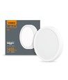 18W LED Aufbaupanel - 1400lm, 4000K, 14,2 x 14,2 cm, weißer Rand
