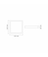 12W quadratisches LED Aufbaupanel - 820lm, 4000K, weißer Rand, 14,2 x 14,2 cm