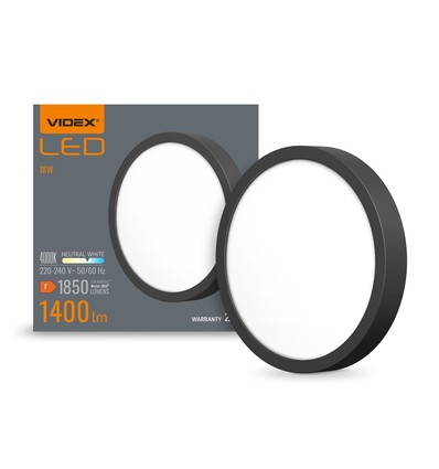 15W Ø19,2cm LED Deckenpanel - 1400lm, 4000K, weißer Rand, IP20 Innenbereich