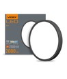 24W LED Deckenleuchte, schwarz - 2000lm, 4000K, IP20, 26,4 x 26,4 cm, inkl. Leuchtmittel