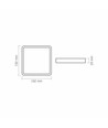 15W LED Aufbaupanel, 19,2x19,2cm - 1400lm, 4000K, schwarzer Rand, IP20 Innenbereich