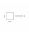 24W quadratische LED Deckenleuchte - 26,4 x 26,4 cm, schwarzer Rand, 4000K, IP20 Innenbereich, inkl. Leuchtmittel