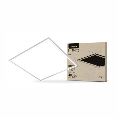 60x60 LED-Panel mit Kantenbeleuchtung, 40W - 100lm/W, 4000K, neutralweiß, flimmerfrei