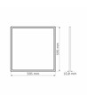 60x60 LED-Panel mit Kantenbeleuchtung, 40W - 100lm/W, 4000K, neutralweiß, flimmerfrei