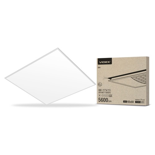 60x60 LED Einbaupanel, 36W - 155lm/W, 4000K, IP20, 3 Jahre Garantie