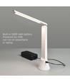Berlin LED Schreibtischlampe, 5W - Wiederaufladbar, dimmbar, 3-in-1 CCT, tragbar, weiß