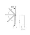 Berlin LED Schreibtischlampe, 5W - Wiederaufladbar, dimmbar, 3-in-1 CCT, tragbar, weiß