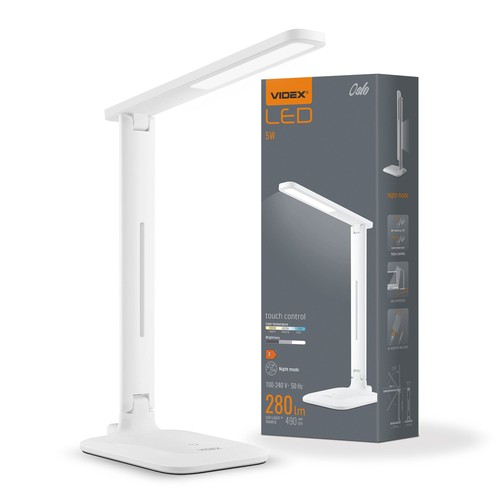 5W Oslo LED Schreibtischlampe, 3-Stufen dimmbar - Weiß, CCT, 280lm, IP20 Innenbereich