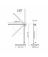 5W Oslo LED Schreibtischlampe, 3-Stufen dimmbar - Weiß, CCT, 280lm, IP20 Innenbereich
