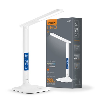 7W LED Schreibtischlampe dimmbar - Einstellbare CCT, 5 Helligkeitsstufen, weiß, flickerfrei, inkl. Adapter
