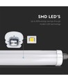 150cm 48W wasserdichte komplette LED-Wannenleuchte, durchverdrahtet - 5760lm, 120lm/W, IP65