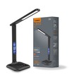 5W LED Schreibtischlampe dimmbar - Schwarz, 3-Stufen CCT, Display mit Uhr/Temp, Touch-Steuerung