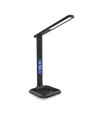 5W LED Schreibtischlampe dimmbar - Schwarz, 3-Stufen CCT, Display mit Uhr/Temp, Touch-Steuerung