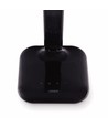 5W LED Schreibtischlampe dimmbar - Schwarz, 3-Stufen CCT, Display mit Uhr/Temp, Touch-Steuerung