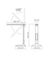 5W LED Schreibtischlampe dimmbar - Schwarz, 3-Stufen CCT, Display mit Uhr/Temp, Touch-Steuerung
