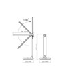 5W wiederaufladbare LED Schreibtischlampe - Touch dimmbar, CCT, 2600mAh Akku, weiß, inkl. USB-Kabel