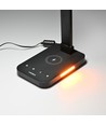 18W LED Schreibtischlampe mit kabellosem Laden - 700lm, 5-Stufen dimmbar, CCT einstellbar, schwarz, flicker free