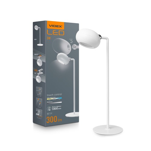 3W wiederaufladbare LED Schreibtischlampe - 300lm, 3-Stufen dimmbar, CCT, USB-C, inkl. Magnetfuß