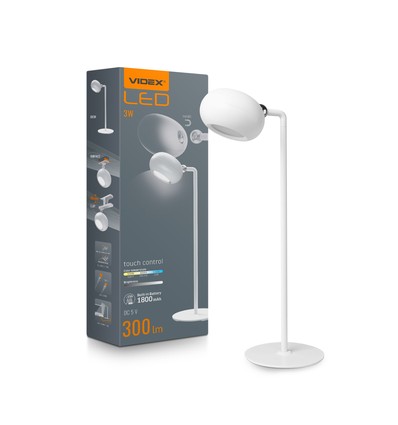 3W wiederaufladbare LED Schreibtischlampe - 300lm, 3-Stufen dimmbar, CCT, USB-C, inkl. Magnetfuß